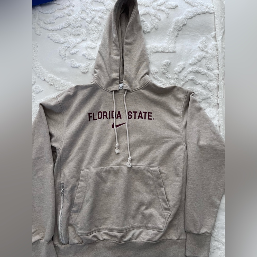 Florida State Nike Sweatshirt w/ hoodie-grey-Size Men Medium-Dri fit